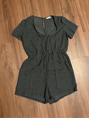 Must Have Black Polka Dot Short Sleeve Romper